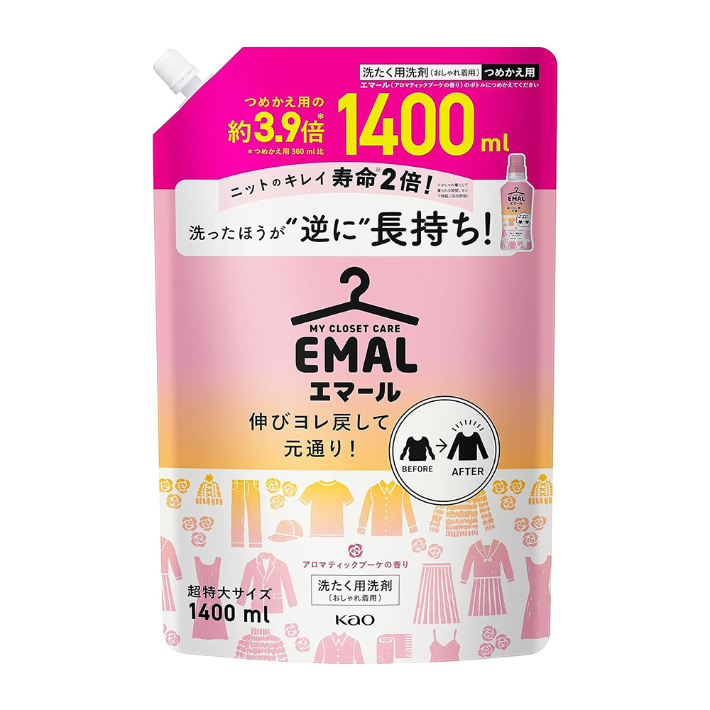 에말 늘어난 옷을 원래대로 세탁세제 아로마틱부케 리필 1400ml