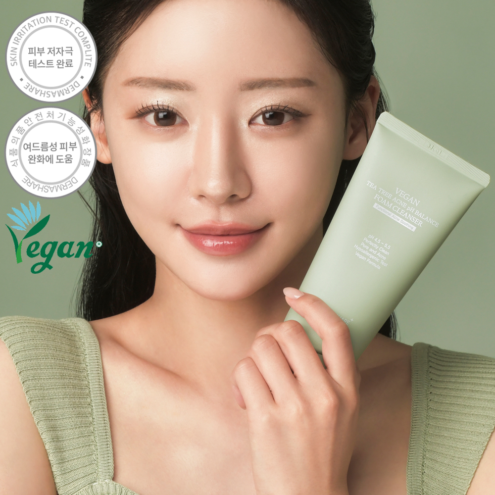 [1+1]더마쉐어 비건 비타민 폼 + 티트리 여드름 아크네 순한 클렌징폼 150ml 2개 - 상세 이미지 4