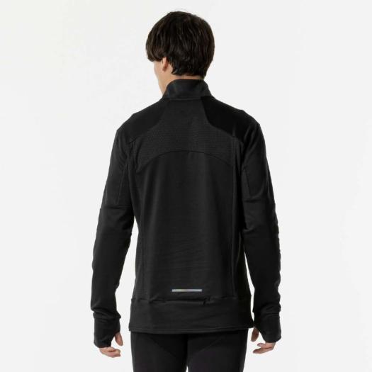 미즈노 MIZUNO 남성 방한 하프 집업 조깅 러닝복 J2MCA50590 블랙 - 상세 이미지 2