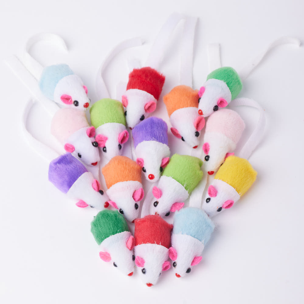 [10개세트] 3651 그냥 쥐돌이 고양이 쥐 장난감(색상랜덤) 제품 이미지