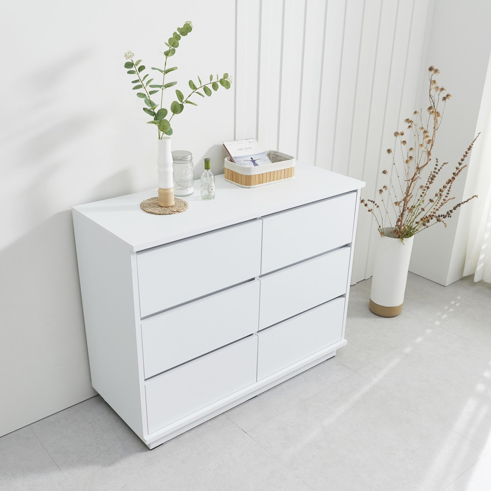 로아 아기옷 드레스룸 안방 옷방 폭좁은 와이드 서랍장 1000x400x790mm, 3단, 레드 - 상세 이미지 5