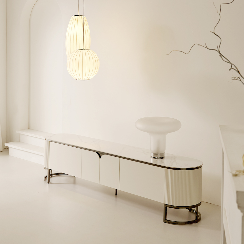 소르니아 벨루체&미노스 세라믹 거실장 2000 TV장 2000x430x472mm, 화이트