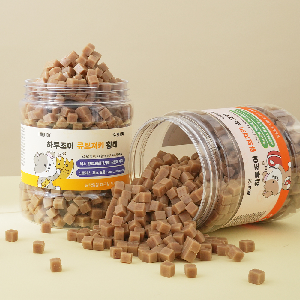 펫생각 큐브져키 대용량 강아지 간식 노즈워크 트릿 칭찬 훈련 황태, 1.1kg, 1개