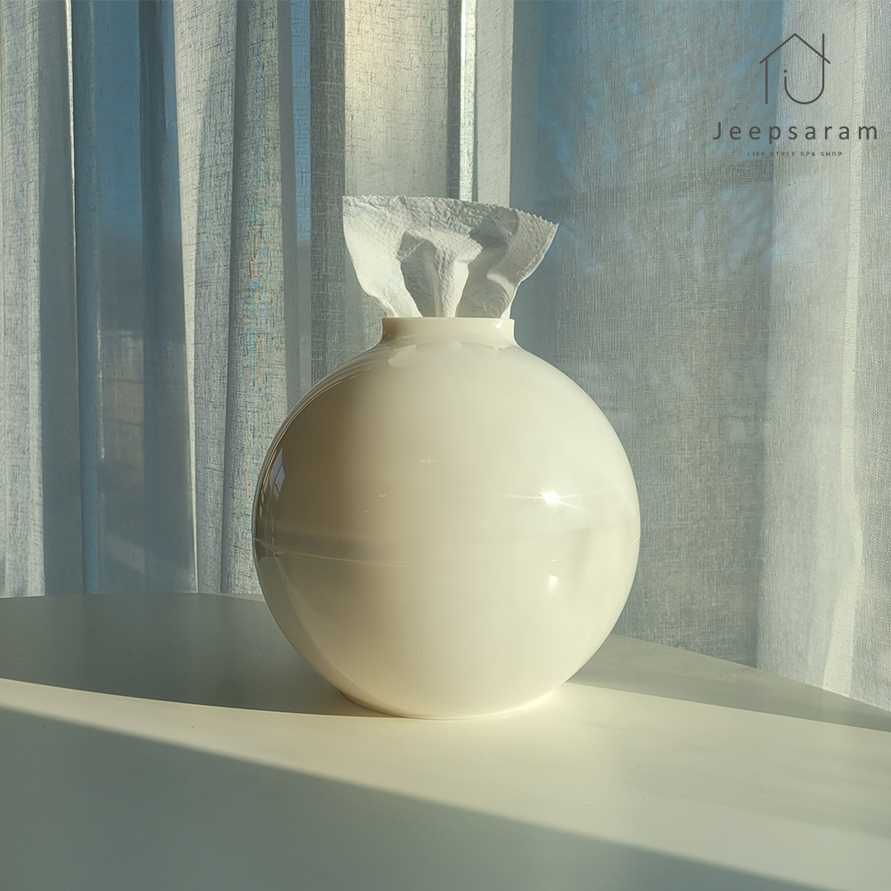 달항아리 디자인 롤 휴지 케이스 두루마리 보관함 곽 Jeepsaram