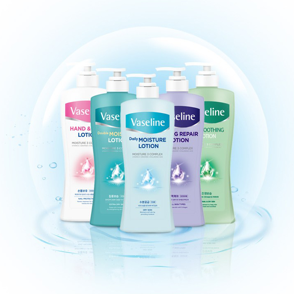 애경 바세린 고보습 수분 바디로션 & 핸드앤네일로션 450ml 1개+1개 - 상품 이미지