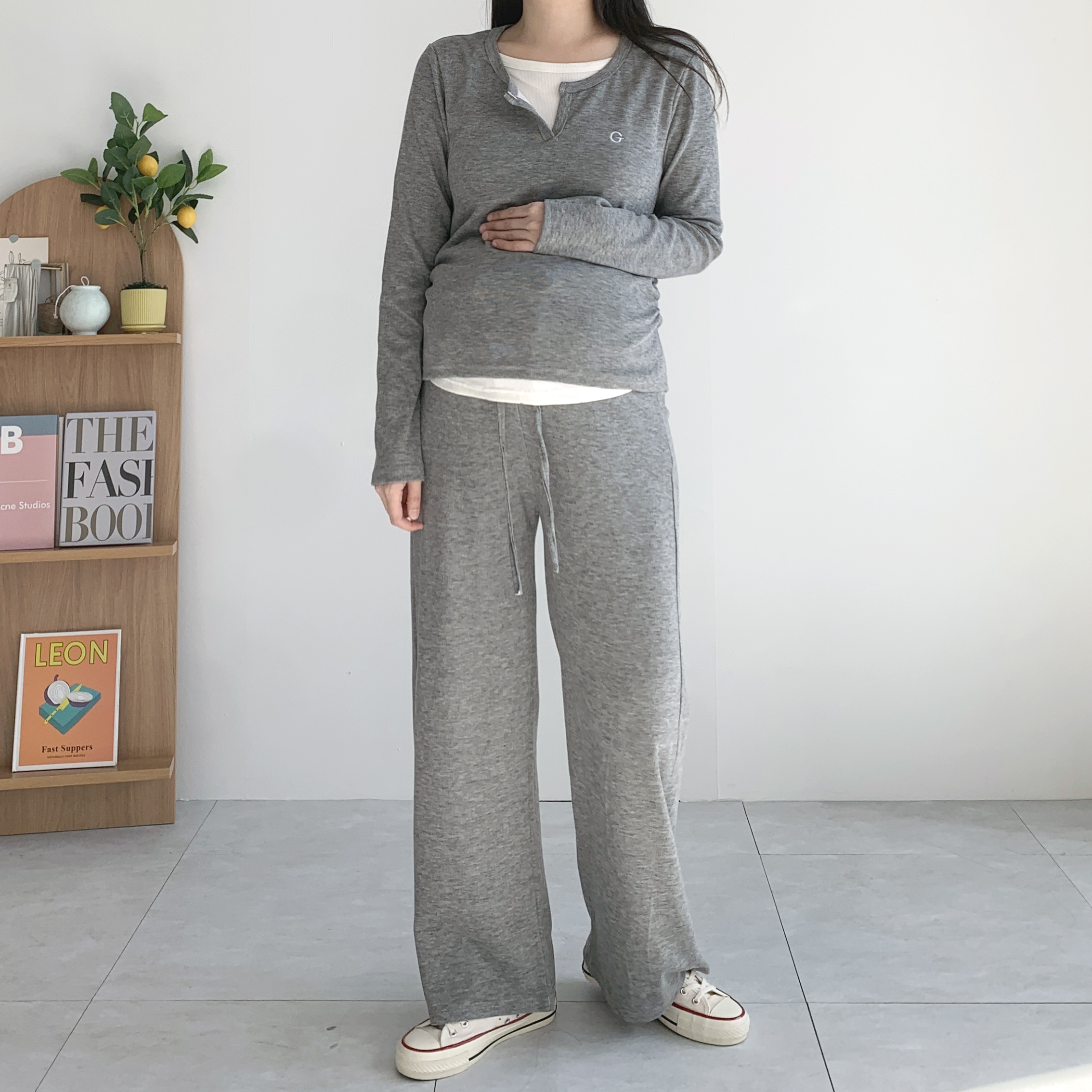 후들 임산부트레이닝복 산후조리원복 임산부실내복 - 상세 이미지 3