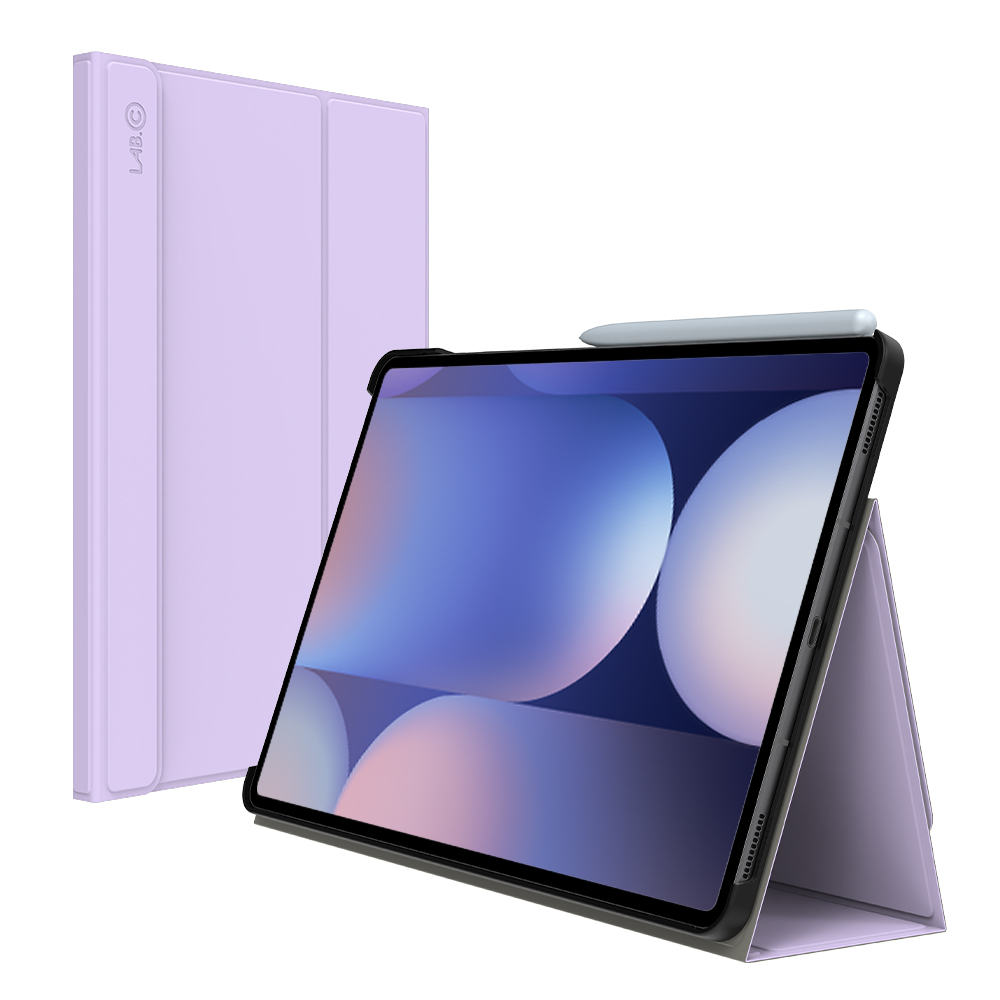 랩씨 슬림핏 케이스 스탠딩 폴리오 스마트 북커버 라벤더, 갤럭시 탭 S9+-S9 FE+-S10+ - 메인 이미지