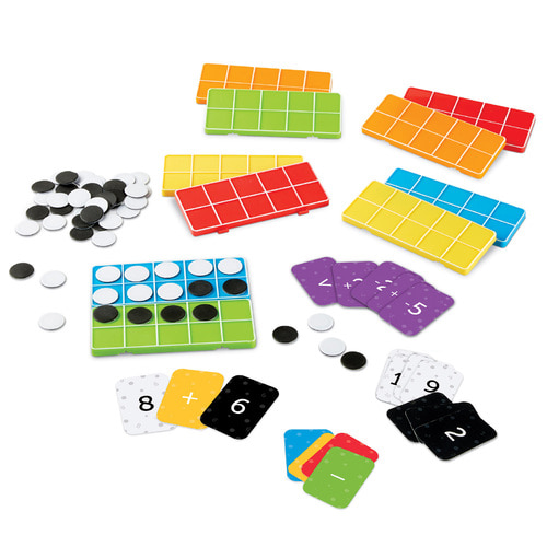 텐프레임 기초연산 수세기 판 교구 십진법 가르기 모으기 십만들기 초등 준비 유아 창의 수학