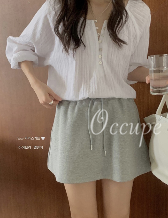 [당일발송]미엘 카카 스커트 (2col) miel 밴딩 미니스커트 상세 이미지 3