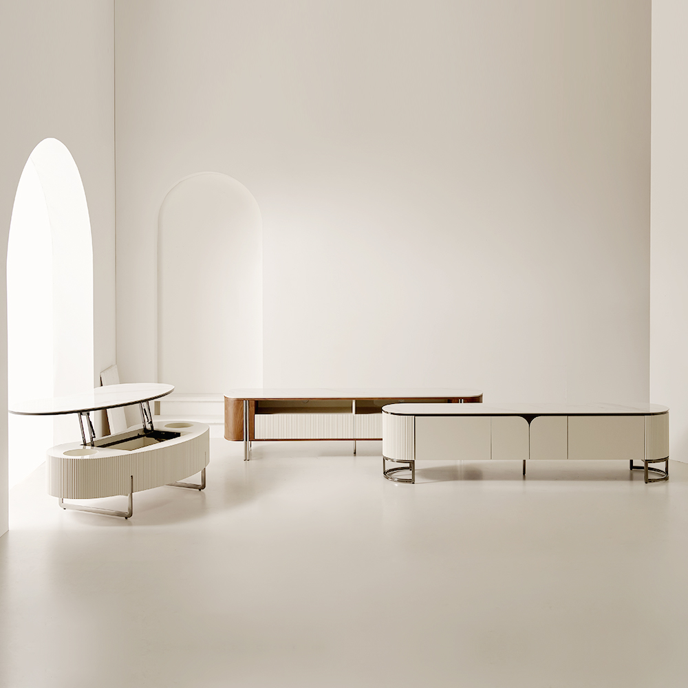 소르니아 벨루체&미노스 세라믹 거실장 2000 TV장 2000x430x472mm, 월넛