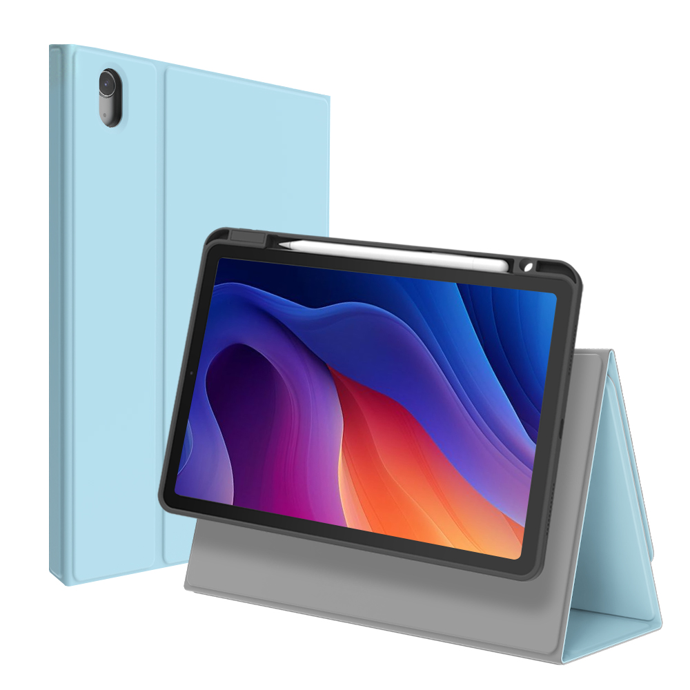 랩씨 2in1 슬림핏 케이스 마그네틱 탈부착 스마트 스탠딩 커버 파스텔블루, 아이패드 에어 6-7세대 27.9cm(11인치)