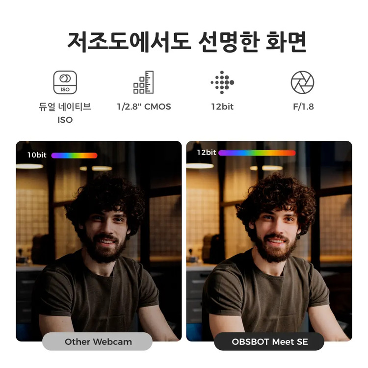옵스봇 Meet SE AI웹캠 FHD 화상카메라 - 상세 이미지 4