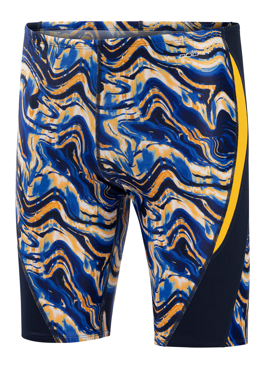 돌핀 남성 블레이즈 컬러블록 재머 5부 수영복 Blaze Navy/Gold - 상세 이미지 4
