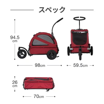 에어버기 AIRBUGGY 트윙클 애견 카트 소형견 중형견 접이식 펫유모차 돔형 - 상세 이미지 4