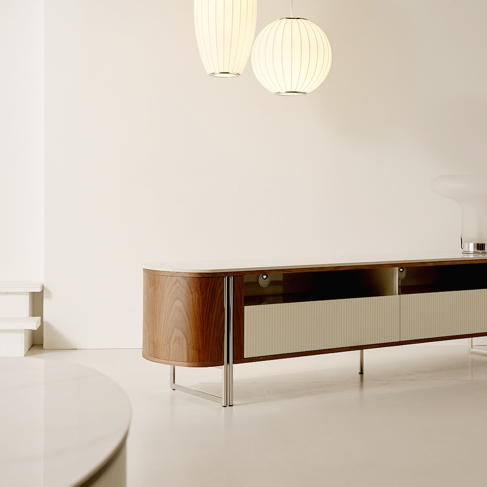 소르니아 벨루체&미노스 세라믹 거실장 2000 TV장 2000x430x472mm, 월넛