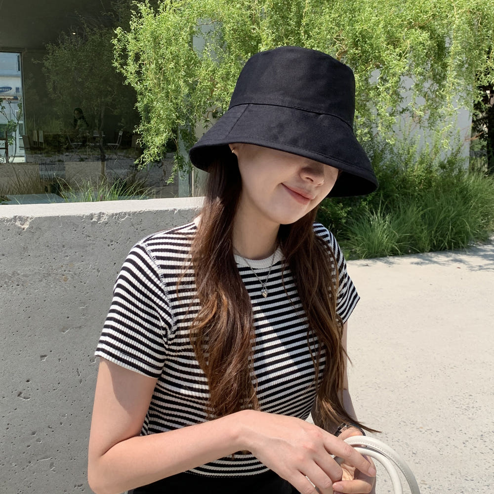 오버핏 코튼 커플 남자 여자 버킷햇 여성 벙거지모자 챙넓은모자