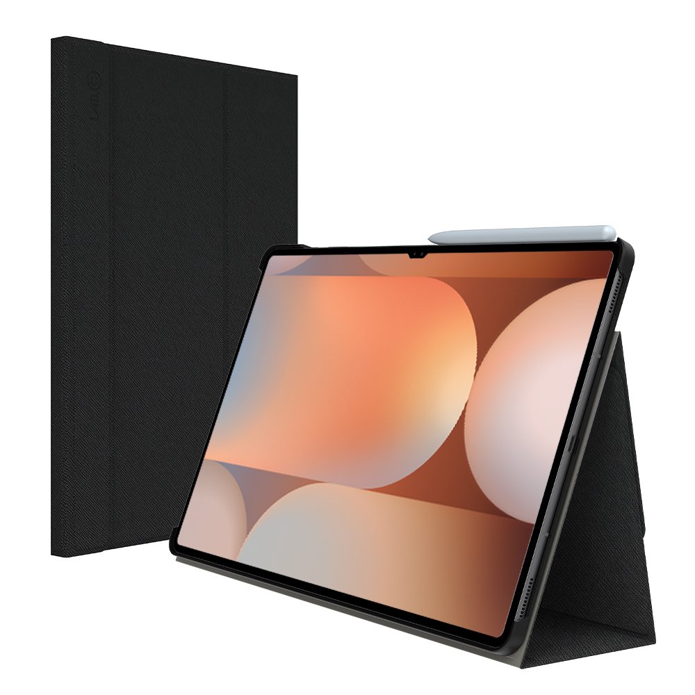랩씨 슬림핏 케이스 스탠딩 폴리오 스마트 북커버 사피아노블랙, 갤럭시 탭 S9 Ultra-S10 Ultra - 메인 이미지
