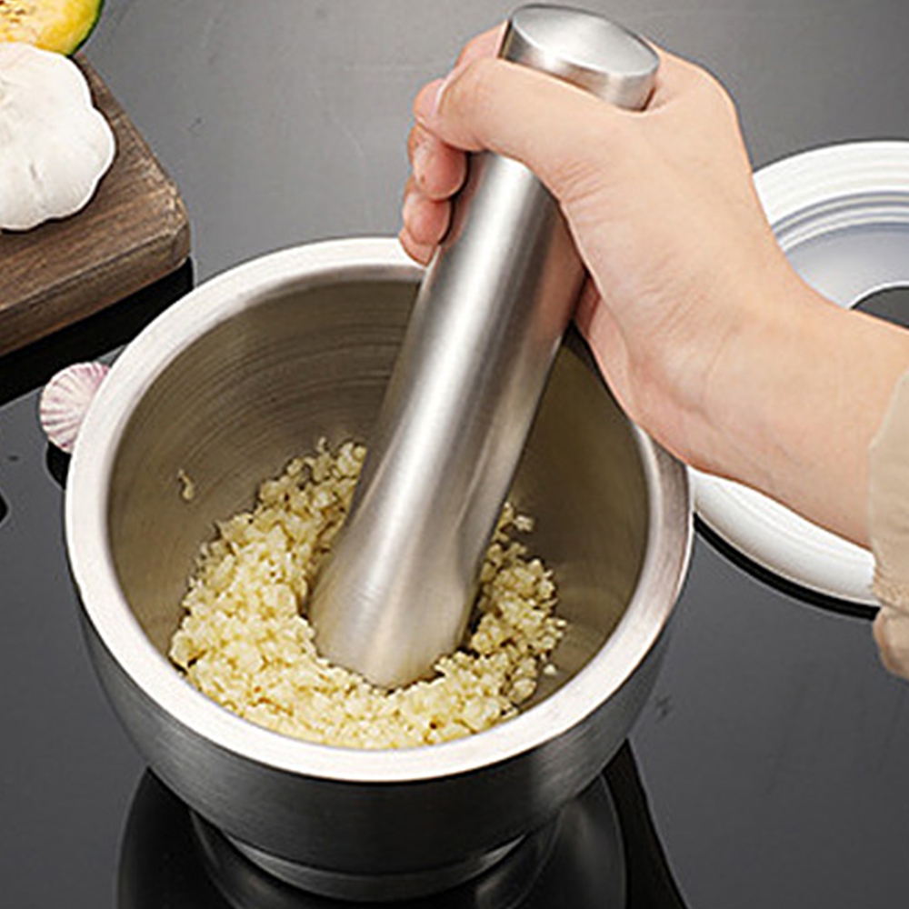 올스텐 미니절구 쇠절구통 공이 이유식 깨갈이 마늘다지기