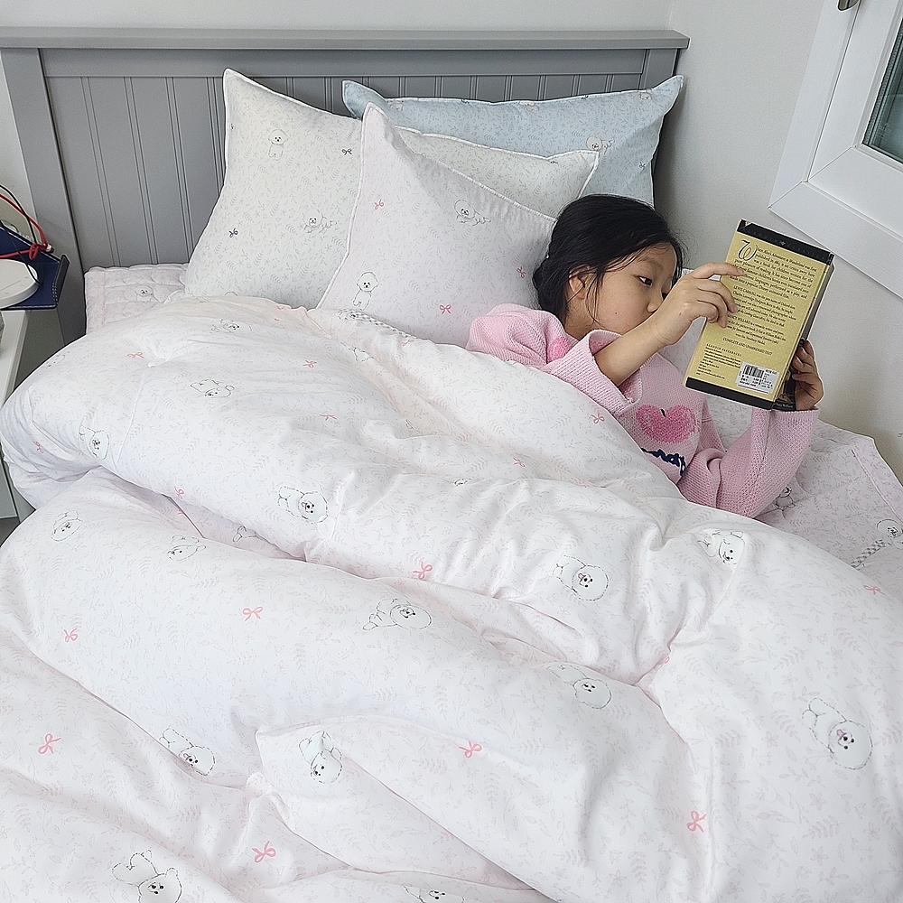 나라데코 키즈 비숑 댕댕이 차렵이불 마이크로모달 어린이 이불 SS