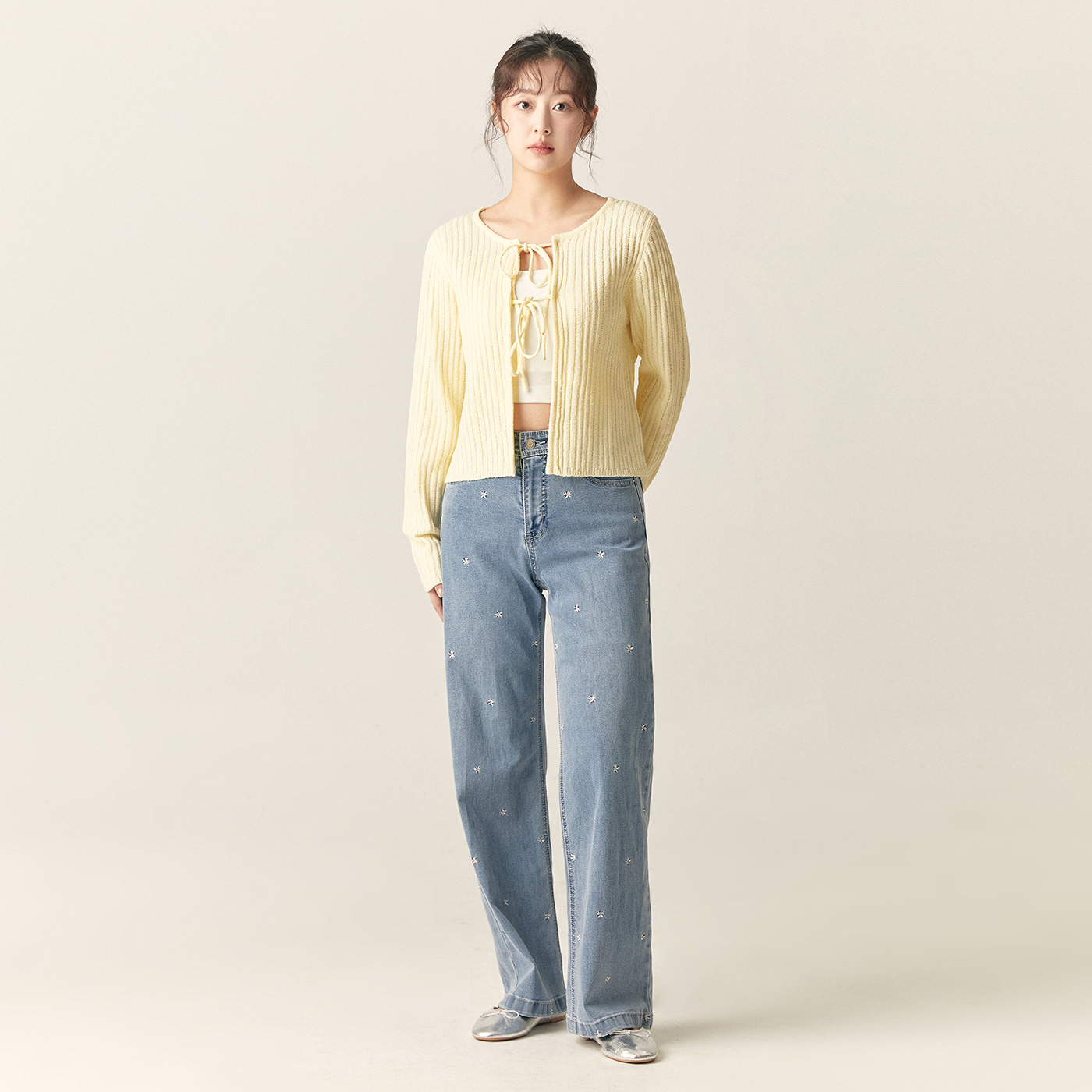 로엠 자수 데님 RMTJF24G13