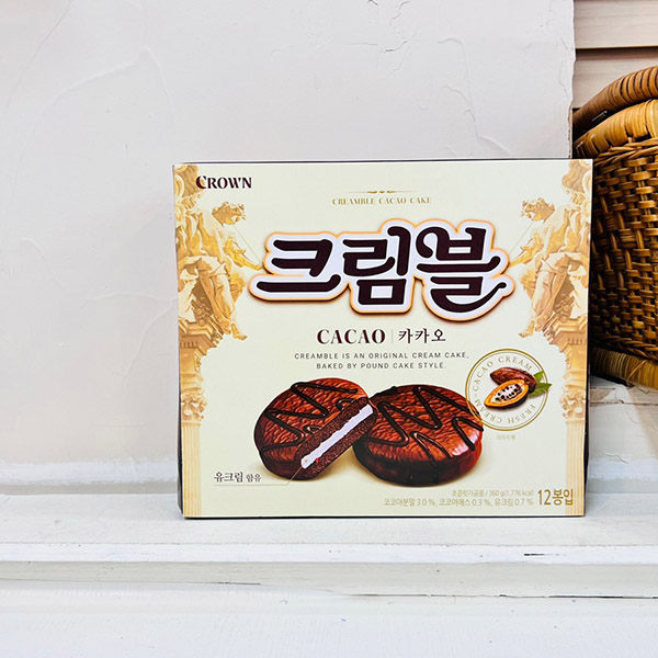 S.W 크라운 크림블 카카오 360그램 성인 어린이 과자 사무실 학원 탕비 간식 : 서원산업