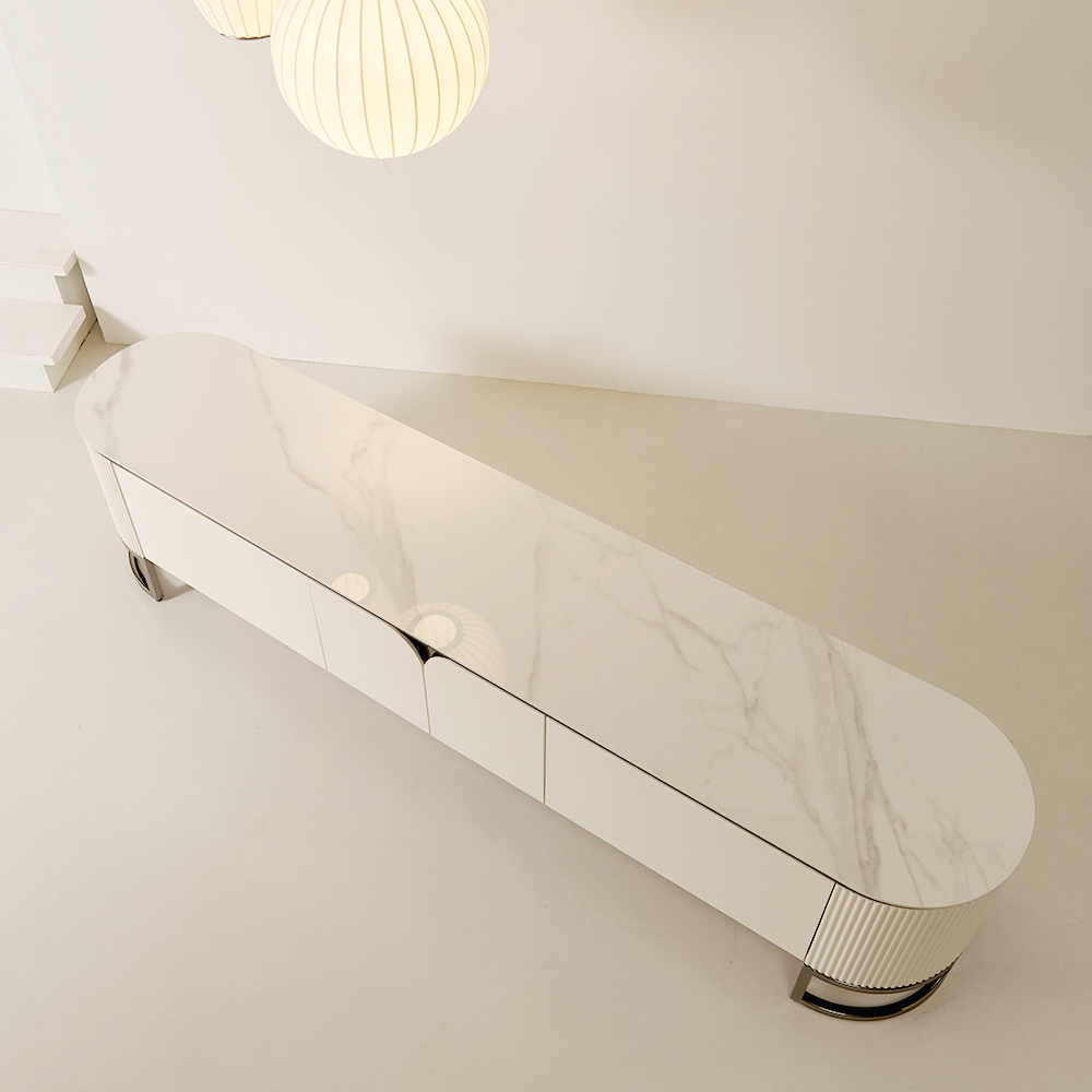 소르니아 벨루체&미노스 세라믹 거실장 2000 TV장 2000x430x472mm, 화이트