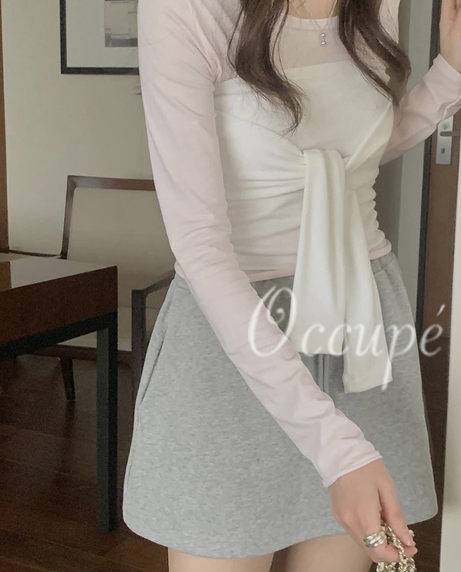 [당일발송]미엘 카카 스커트 (2col) miel 밴딩 미니스커트 상세 이미지 9