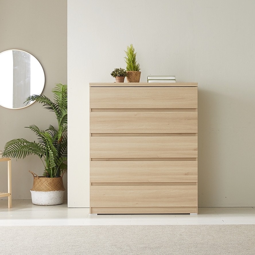 루바 서랍장1000 오단 옷 속깊은 키큰 안방 광폭 서랍장 1000x500x1220mm, 5단, 아카시아