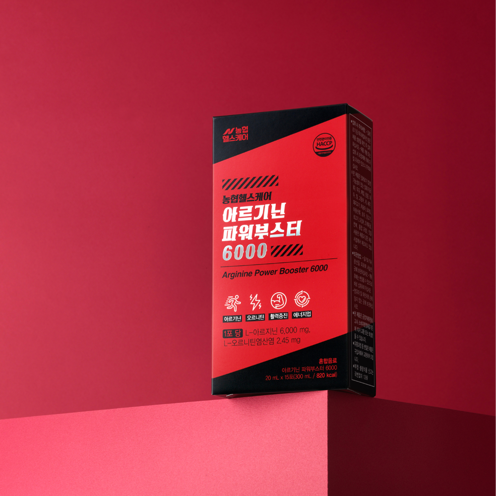 농협홍삼 한삼인 맛있는 고함량 아르기닌 파워부스터 6000mg 15포, 6개
