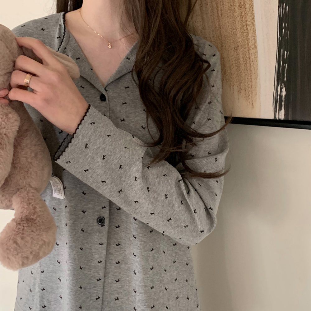 가을잠옷 파자마파티 수유잠옷 간절기 긴팔 긴바지 홈웨어 세트 - 상세 이미지 3