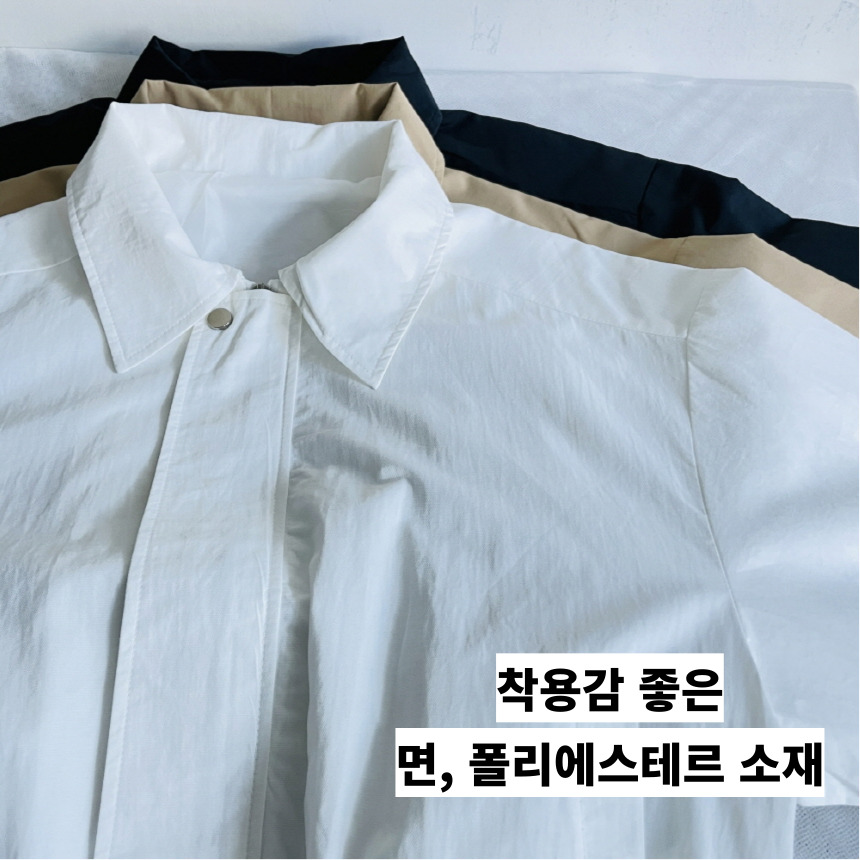 블루종 여성봄점퍼 집업 세미크롭 숏 점퍼 아우터 상세 이미지 30
