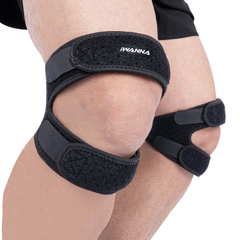 아이워너 이중 슬개건 무릎보호대 2개입 세트 슬개골 마라톤 러닝 등산 걷기 운동 여행 헬스