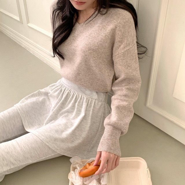 [올밴딩/레이어드] 얼리브 플레어 스커트 레깅스 팬츠 일체형 스판 부츠컷 치마 바지 상세 이미지 11