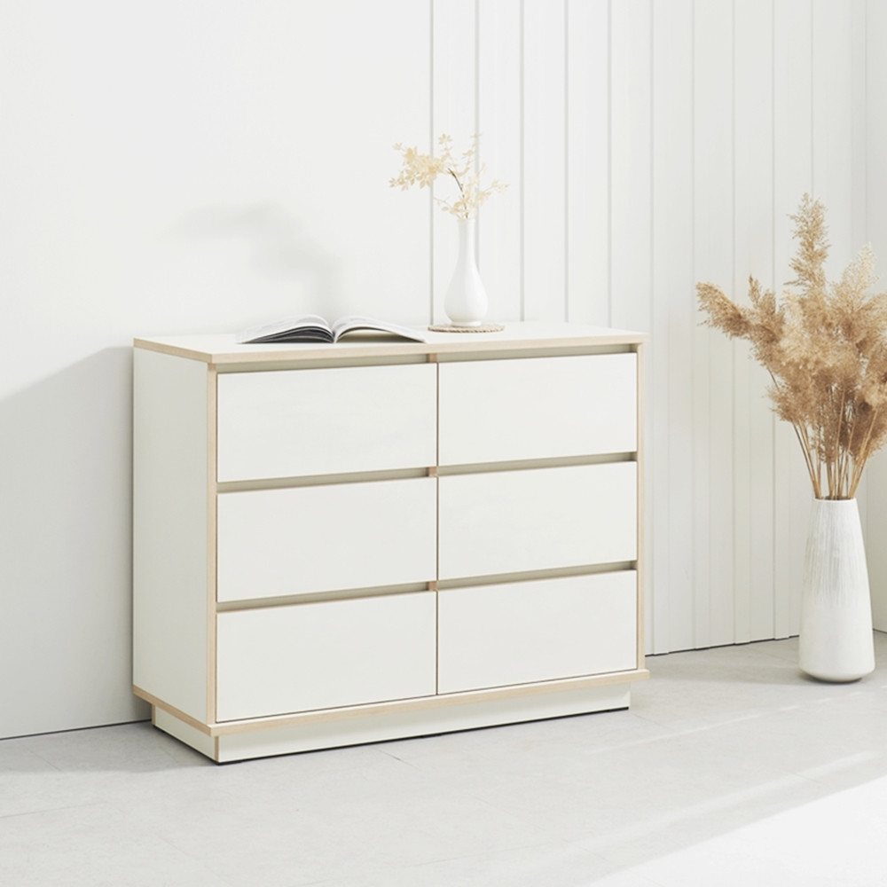 로아 아기옷 드레스룸 안방 옷방 폭좁은 와이드 서랍장 1000x400x790mm, 3단, 레드 - 상세 이미지 2