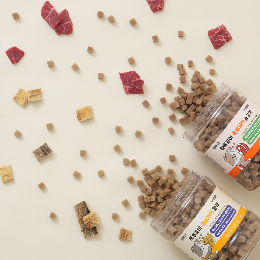 펫생각 큐브져키 대용량 강아지 간식 노즈워크 트릿 칭찬 훈련 황태, 1.1kg, 1개