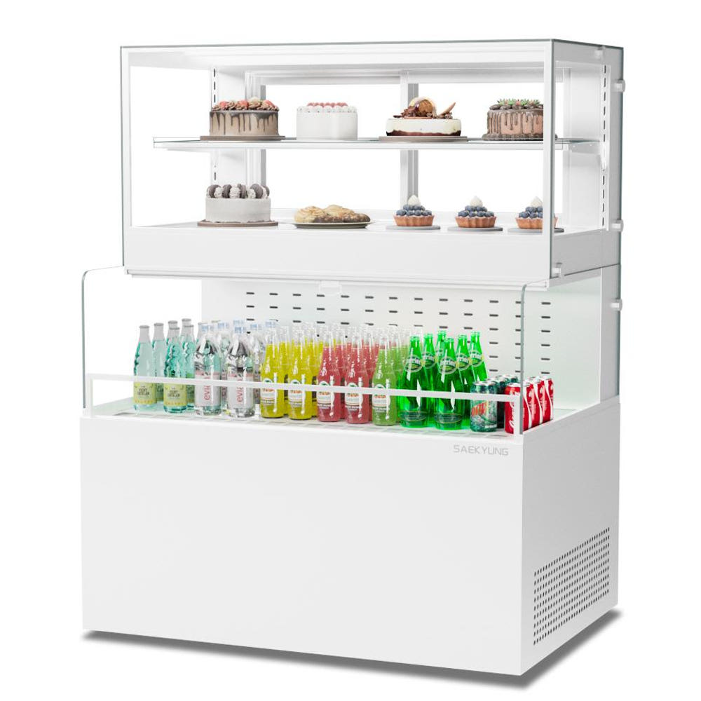 1200 제과쇼케이스 콤비형 2단 카페쇼케이스 케이크 음료냉장고 : 신일N위시웨이