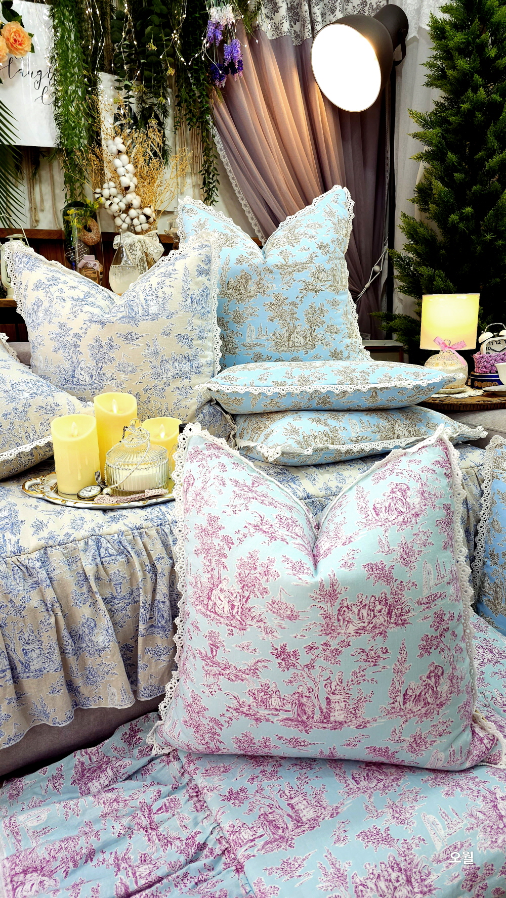 뜨왈 린넨 쿠션커버50 프렌치 북유럽쿠션