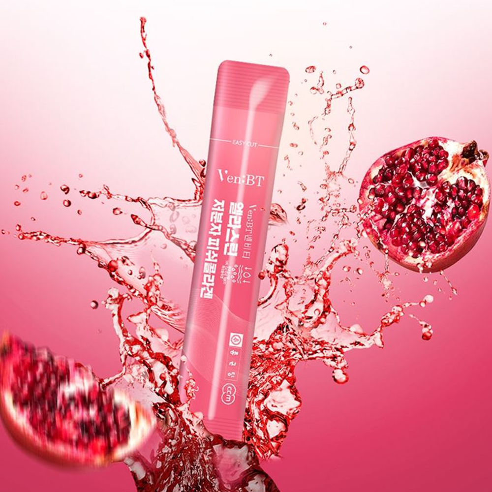 벤비티 엘라스틴 저분자 피쉬콜라겐 60포 맛있는 석류맛 2개월분