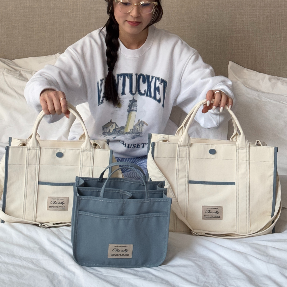 보부상가방 텀블러 아이패드 가방 봄 출근 나일론 노트북숄더 쇼퍼 백 이미지 6