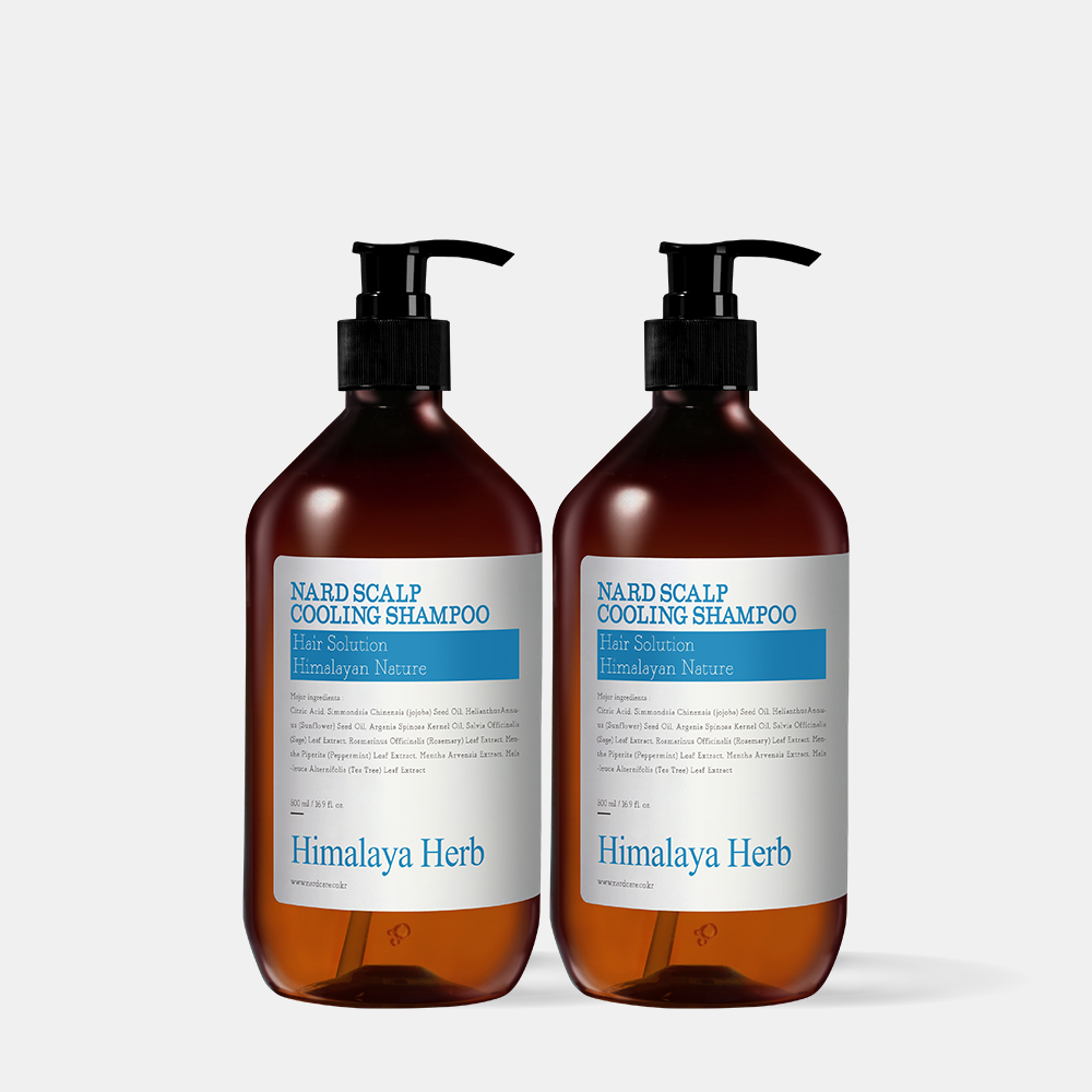 [2개] 나드 지성 두피 쿨링 샴푸 박하쿨 멘톨 두피열 500ml