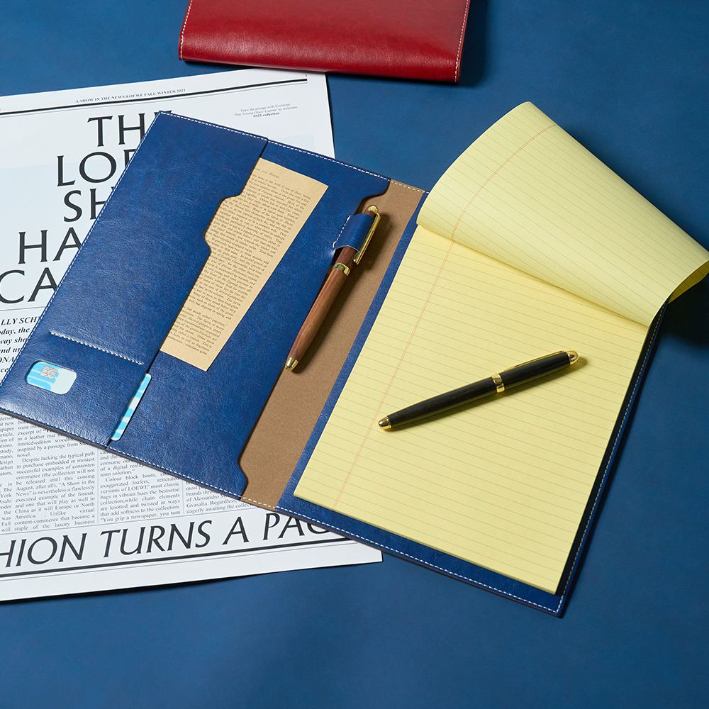 [각인가능] 오브리즈 공방클래식 가죽 메모패드+속지SET 리갈패드 포켓수납 A5 이미지 2