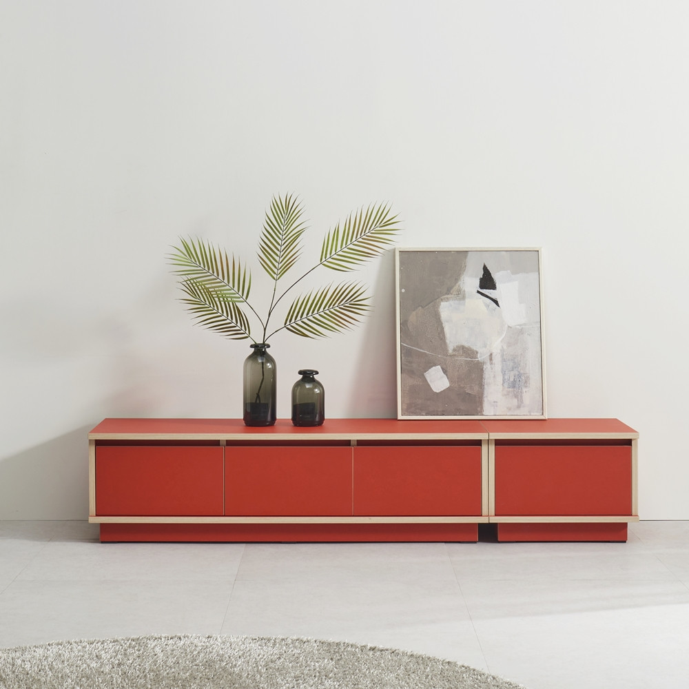 로아 75인치 티비서랍장 안방 tv장 낮은 거실장 1200x400x332mm, 아이보리