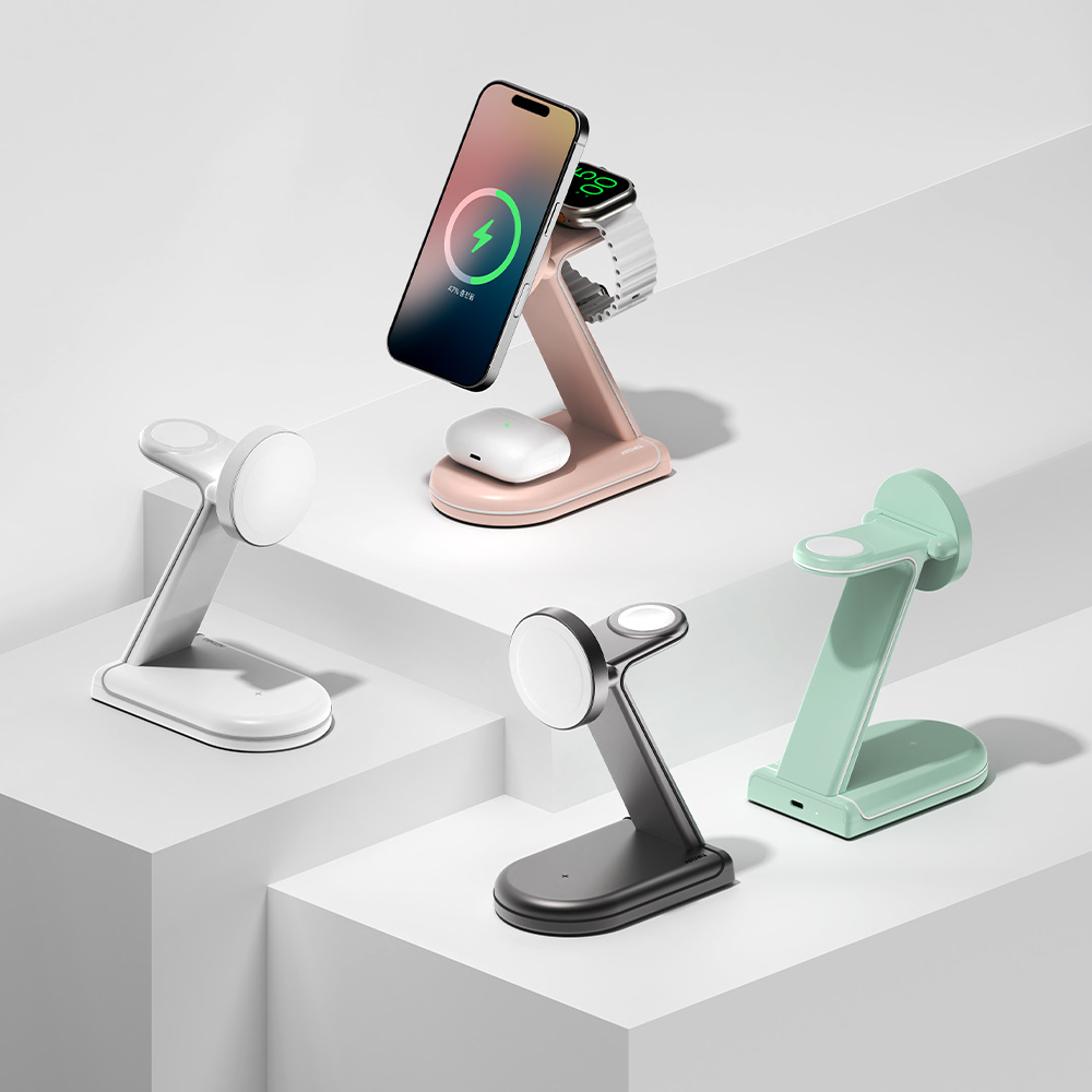 3in1 애플 MFM 맥세이프 고속 무선 충전기 MC610 그레이 이미지 3
