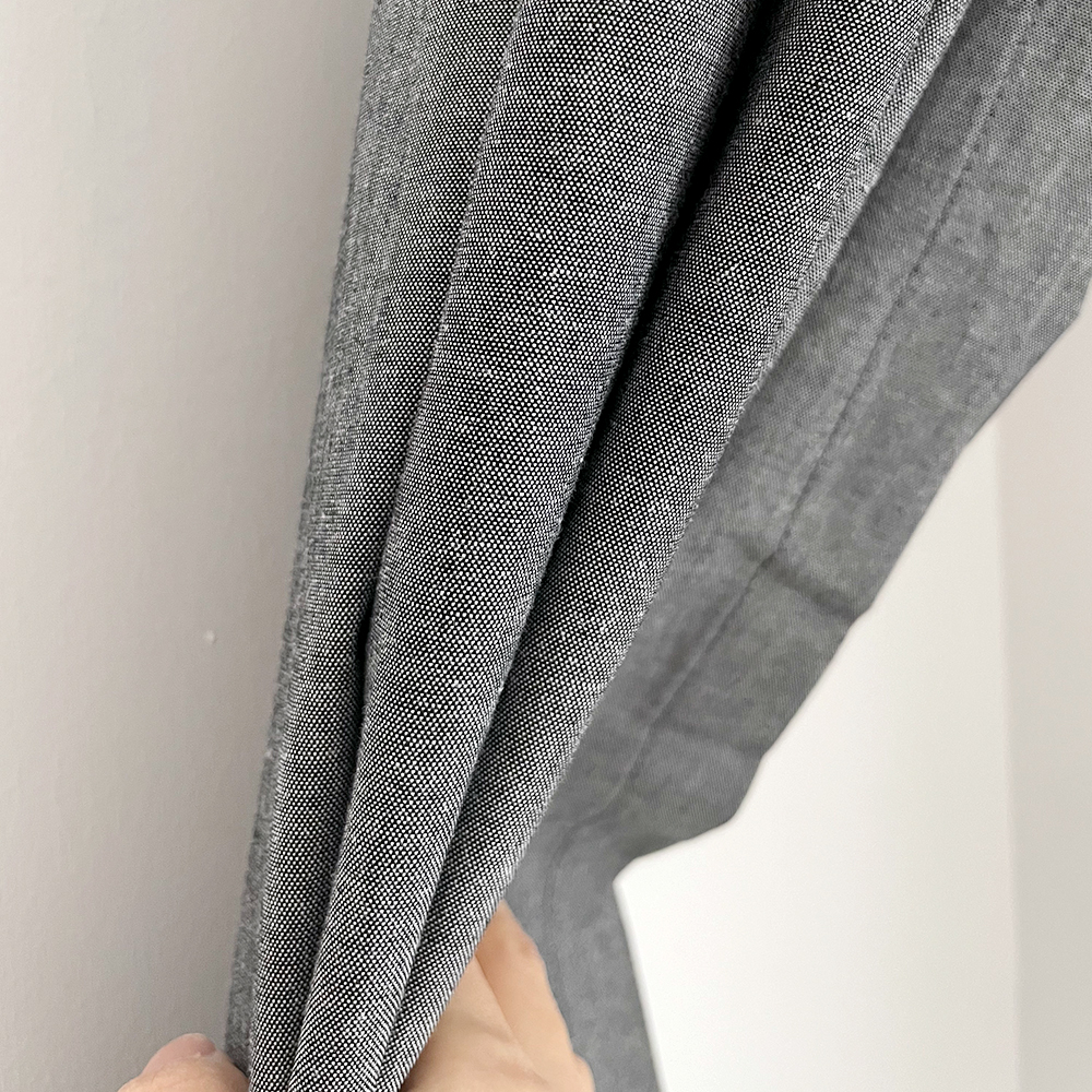 선염 무지 커튼 챠콜 아이방 맞춤제작