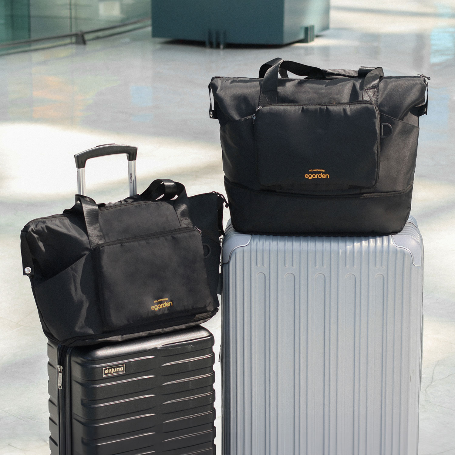 에가든 트래블러 폴딩 보스턴백 다용도 접이식 캐리어 결합 보조 가방 40L 더플백