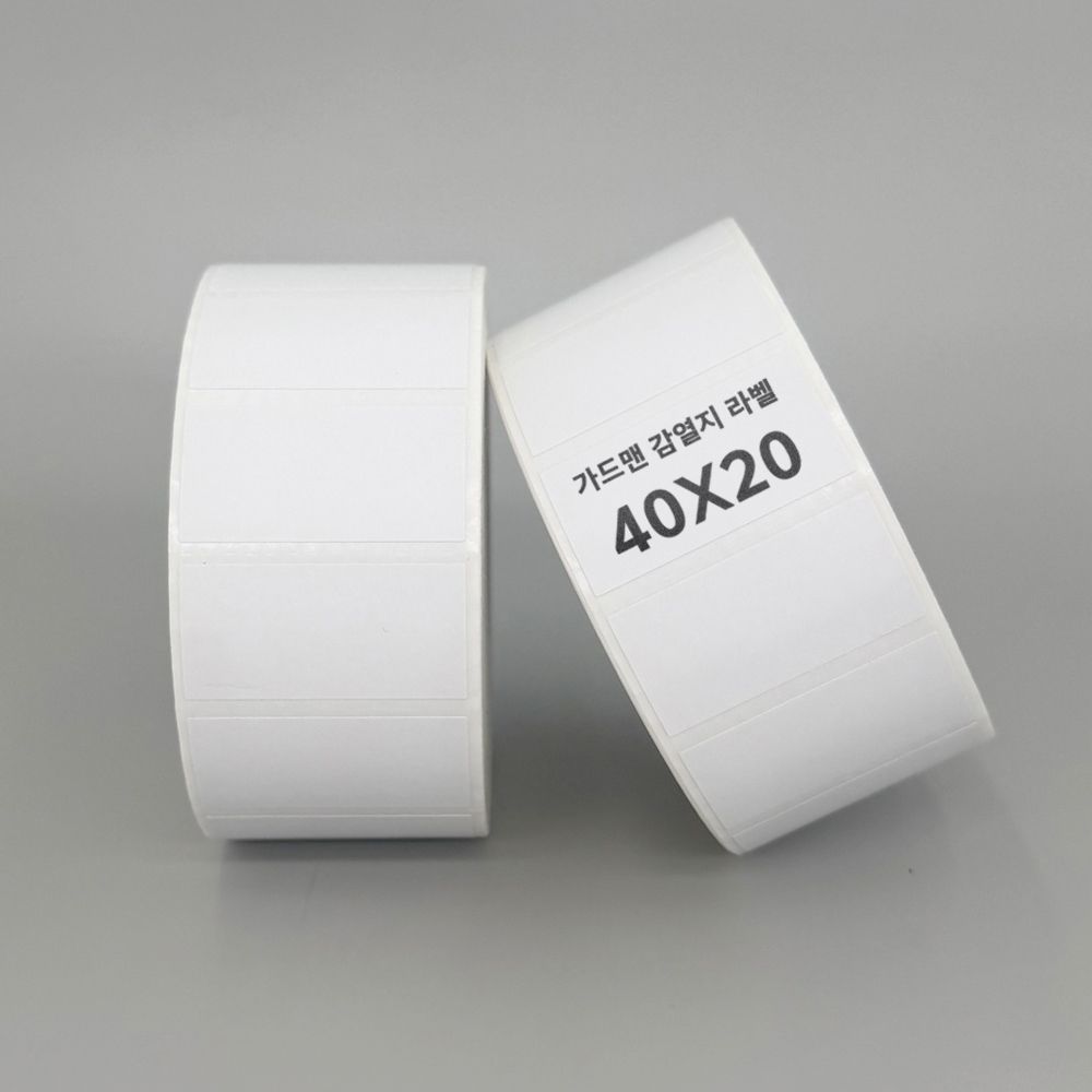 스티커 라벨지 감열지 감열라벨 바코드라벨 롤라벨 40mm X 20mm 2000장 - 메인 이미지