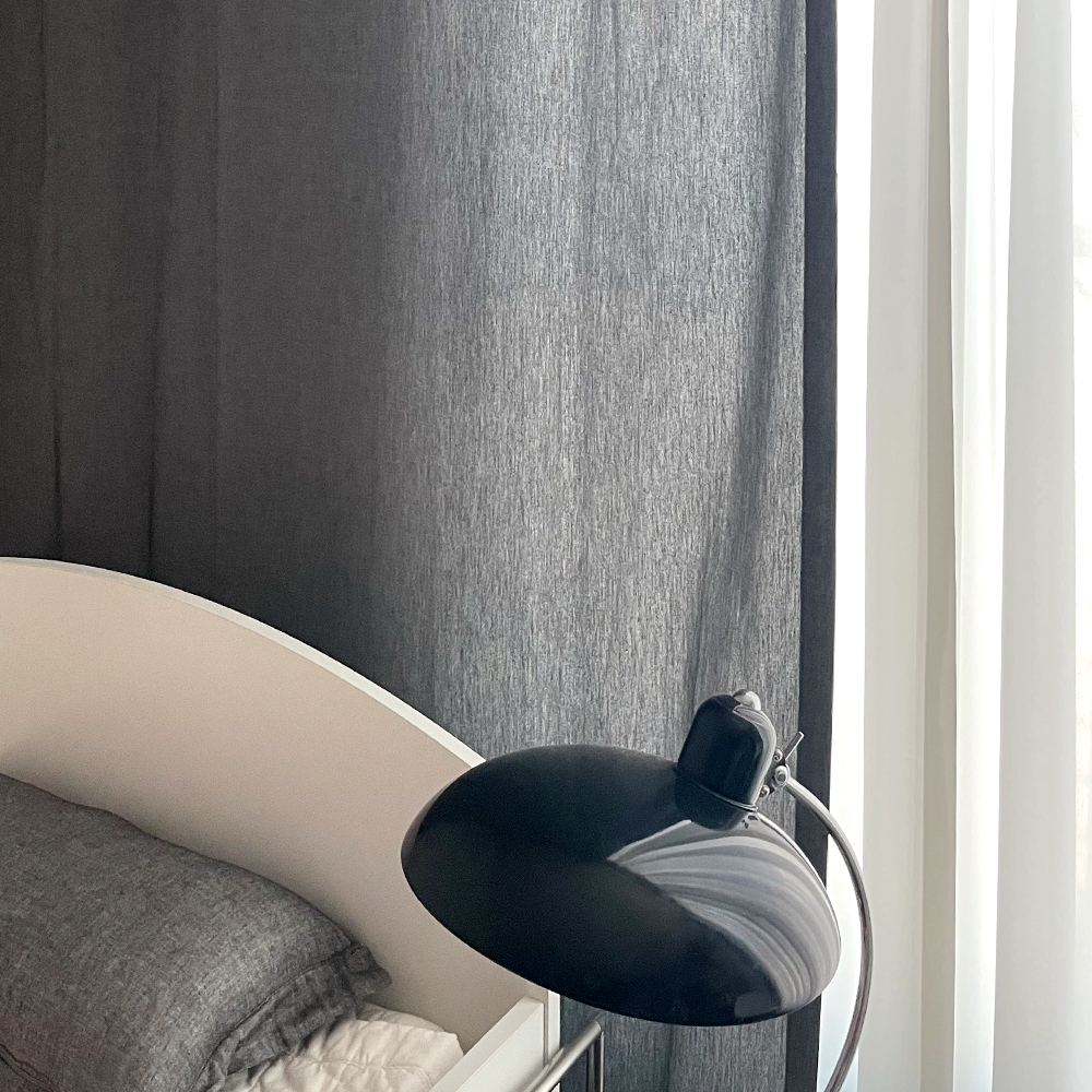 선염 무지 커튼 챠콜 아이방 맞춤제작