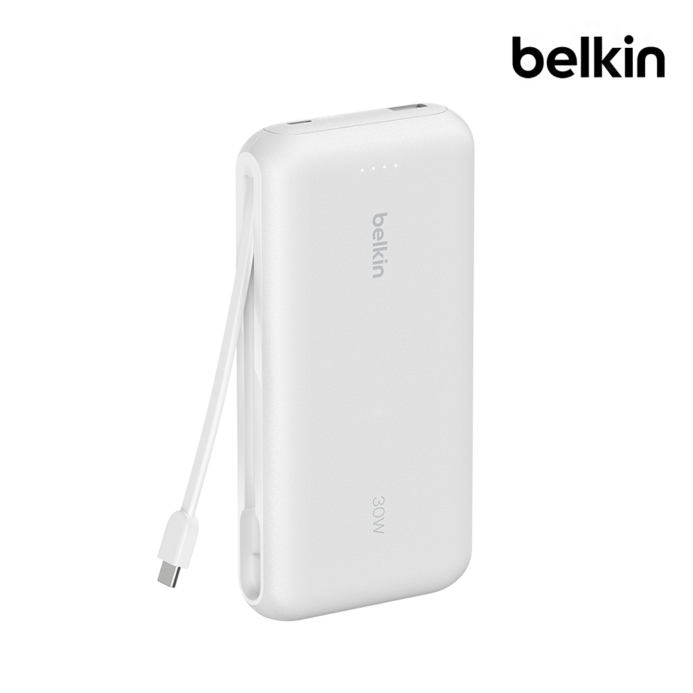 벨킨 케이블 일체형 30W 20000mAh 보조배터리 BPB024fq 화이트(BPB024fqWH)