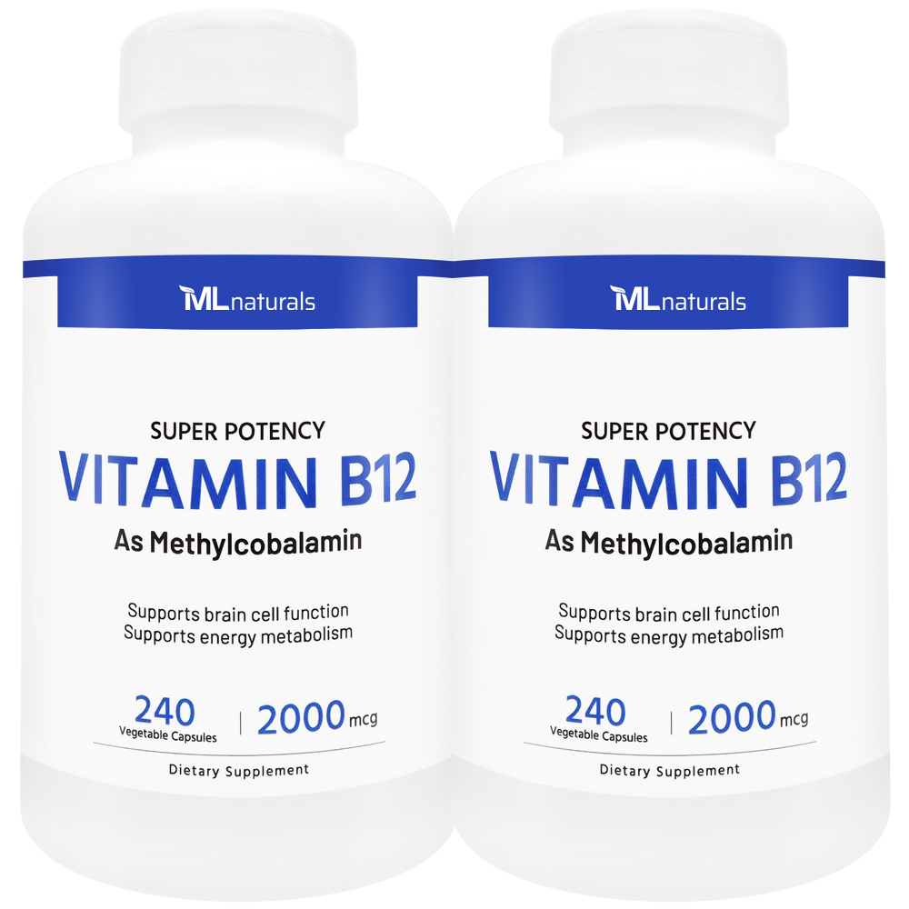 2025 신제품! 2병 마이라이프 내추럴스 비타민 B12 메틸코발라민 2000 mcg 240야채캡슐 - 메인 이미지