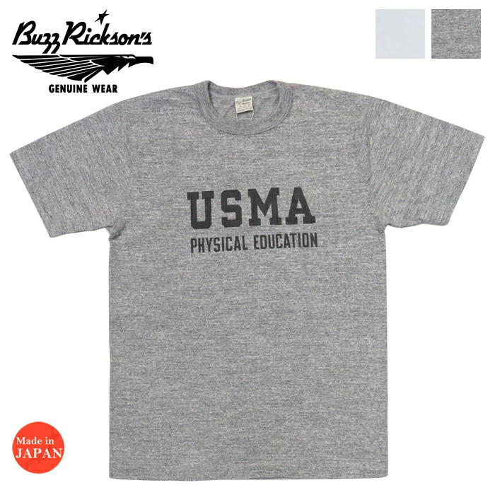 버즈릭슨 USMA 슬럽 얀 밀리터리 반팔 티셔츠 BR79181 화이트 그레이 - 메인 이미지